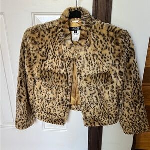 Animal Print Faux Fur Coat